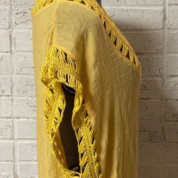 Boho Yellow Tunic One Size - Picture 5 of 9